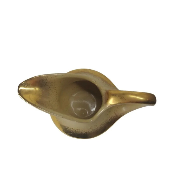 Vintage Pearl Ceramic Tea  Set, Yellow, Gilded 22k Carat Accents, 3 Piece Set - Picture 9 of 16